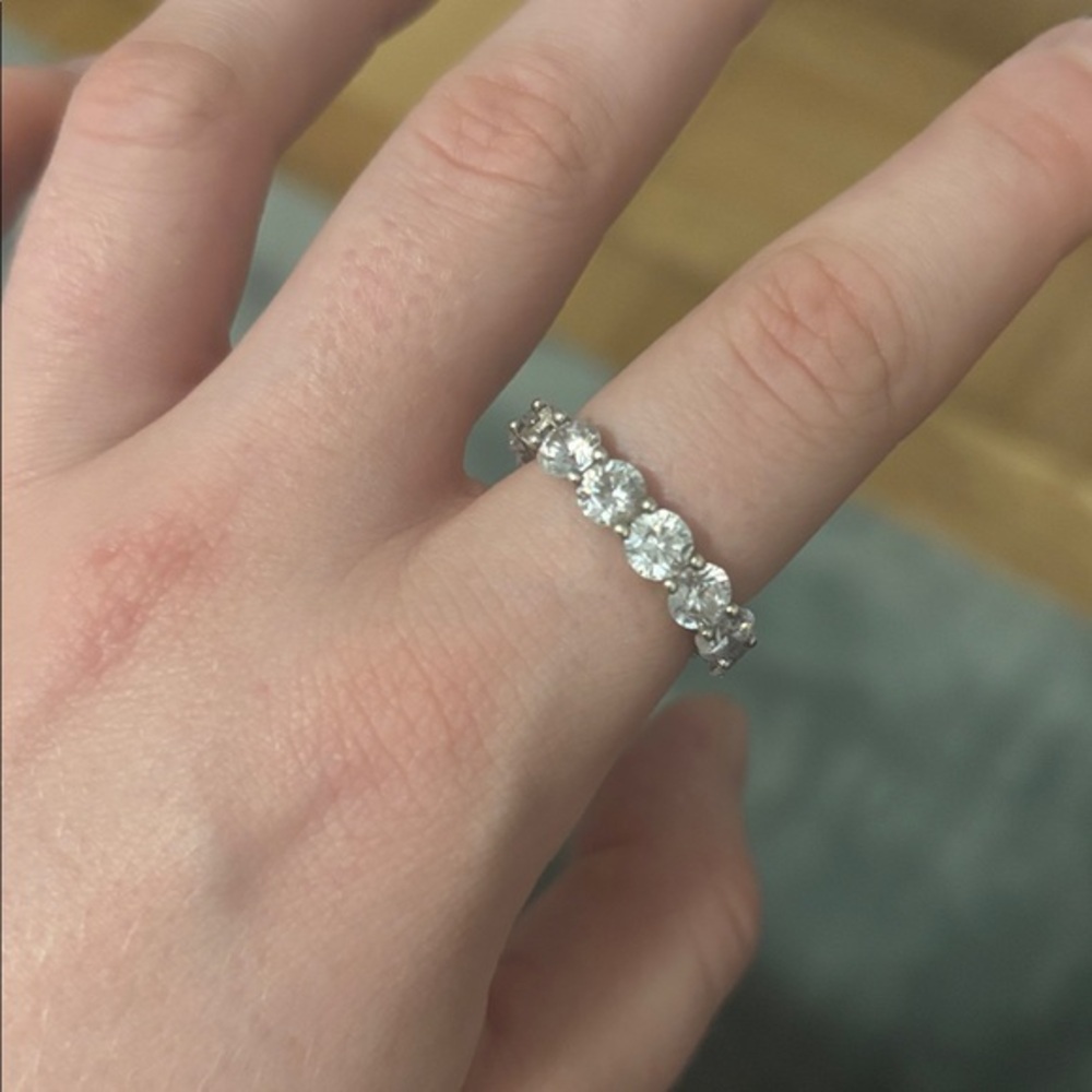 Elegant Silver CZ Ring